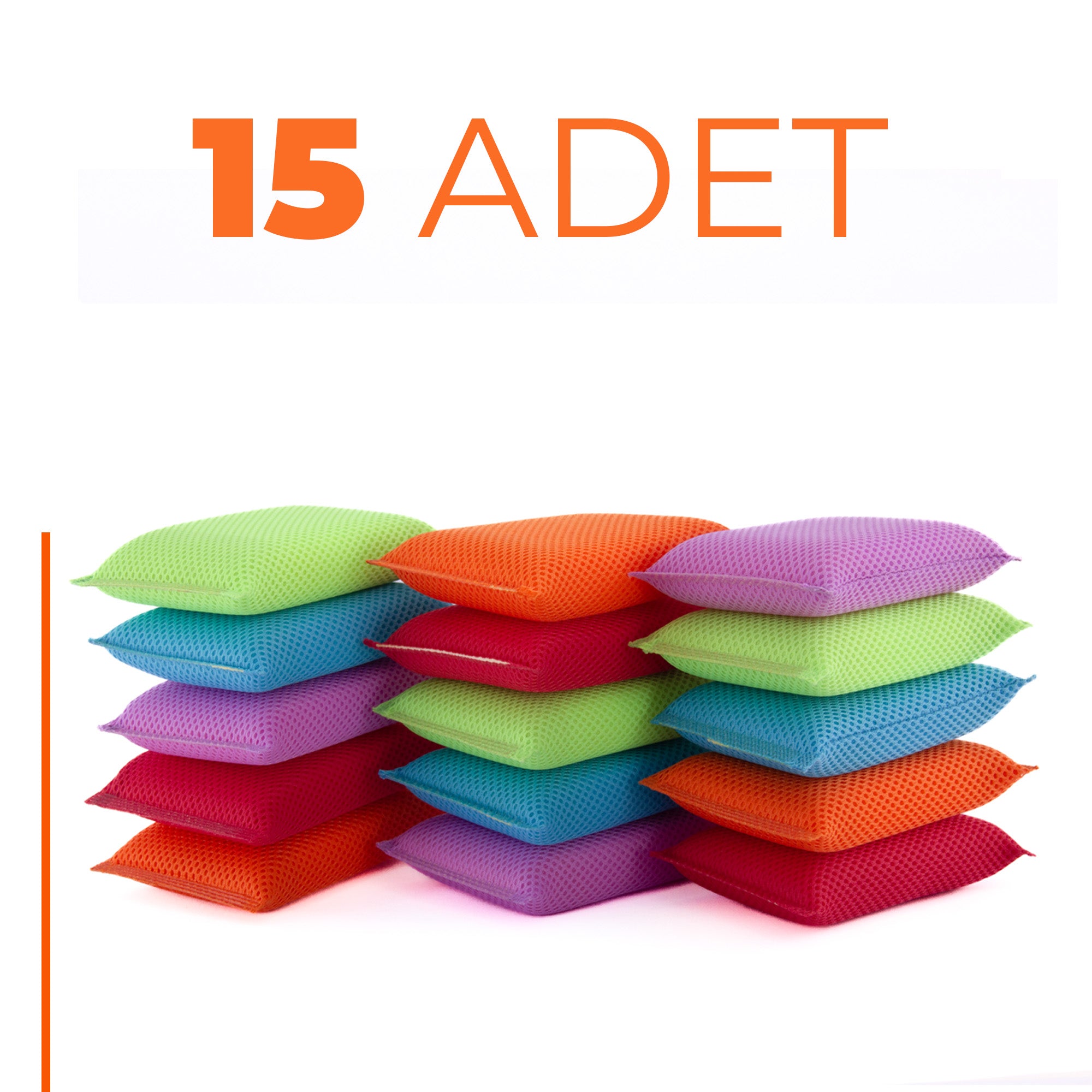 Everklean Sihirli Sünger Çok Renkli 15'li Paket