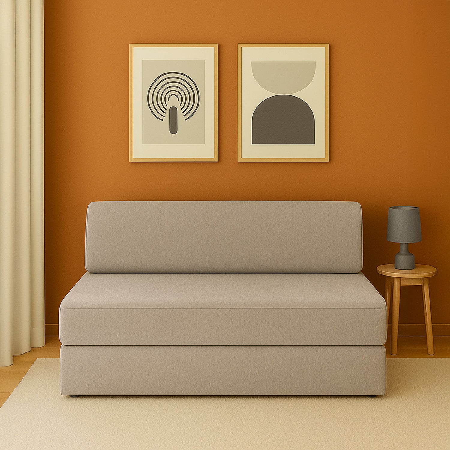 Magic Çift Kişilik Katlanır Yataklı Koltuk - Açık Gri