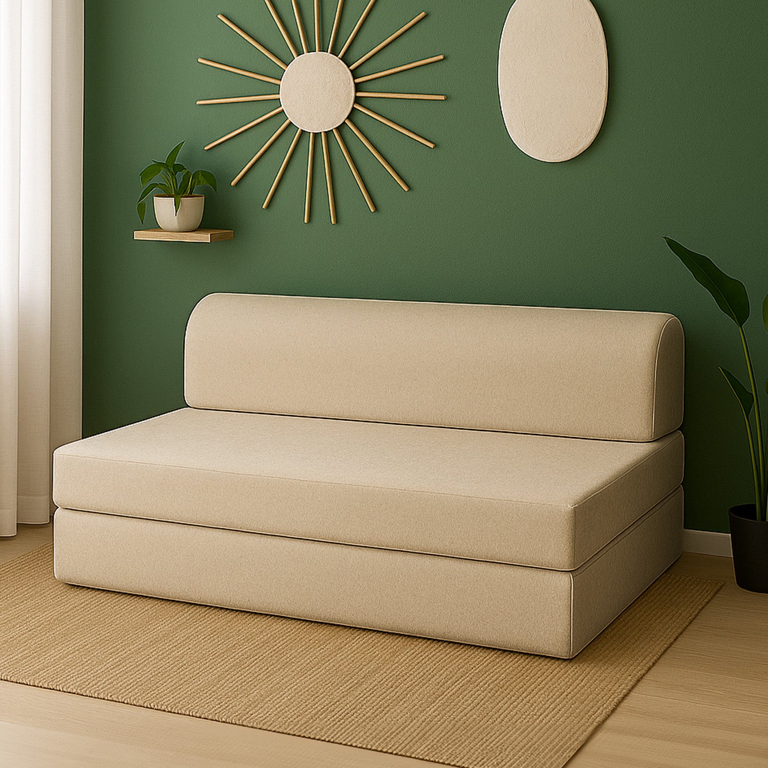 Magic Çift Kişilik Katlanır Yataklı Koltuk - Bej