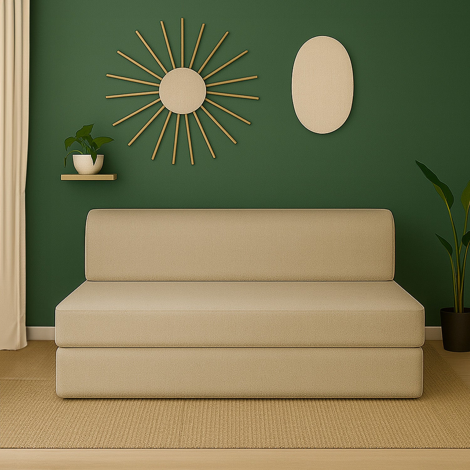 Magic Çift Kişilik Katlanır Yataklı Koltuk - Bej