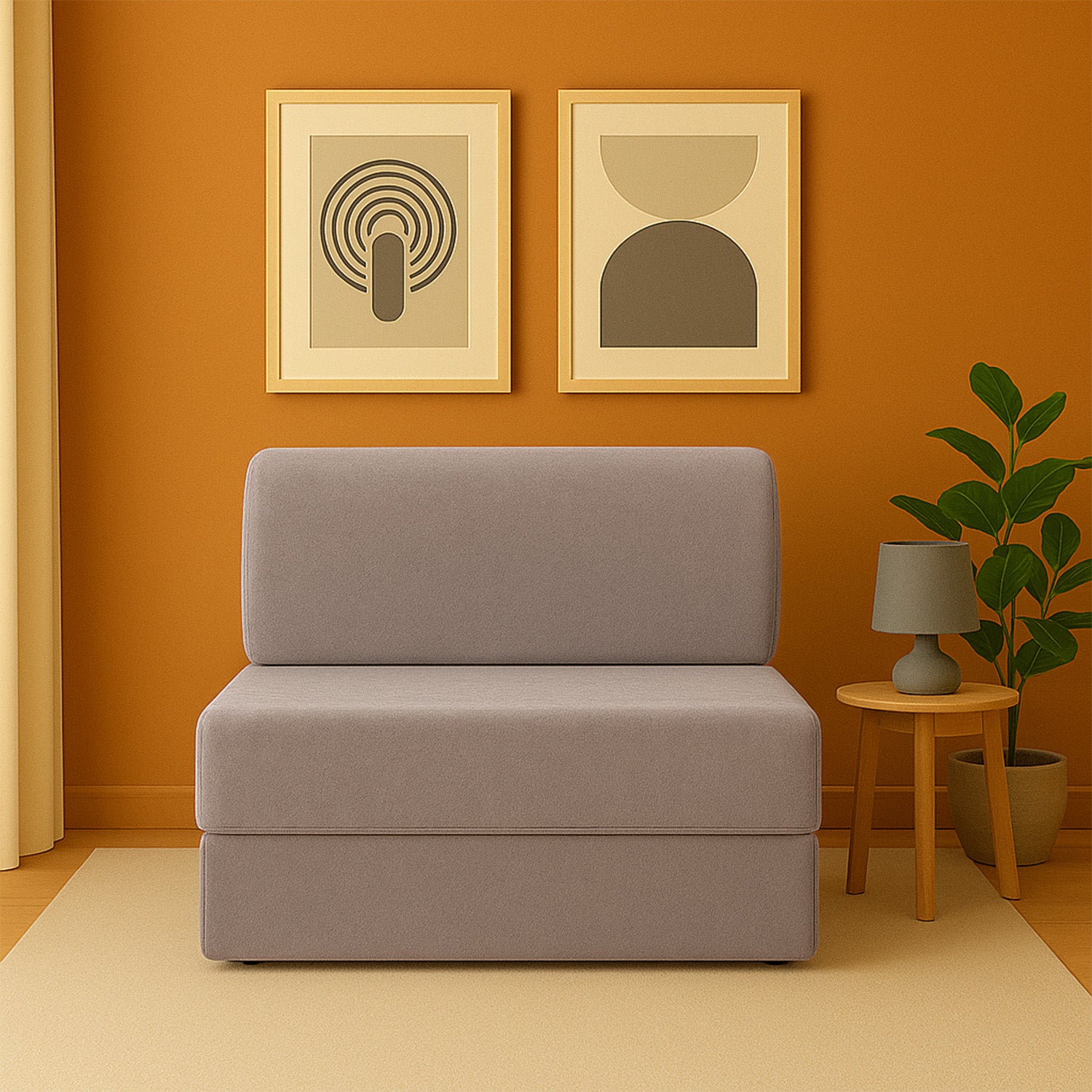 Magic Katlanır Yataklı Koltuk Tek Kişilik - Açık Gri