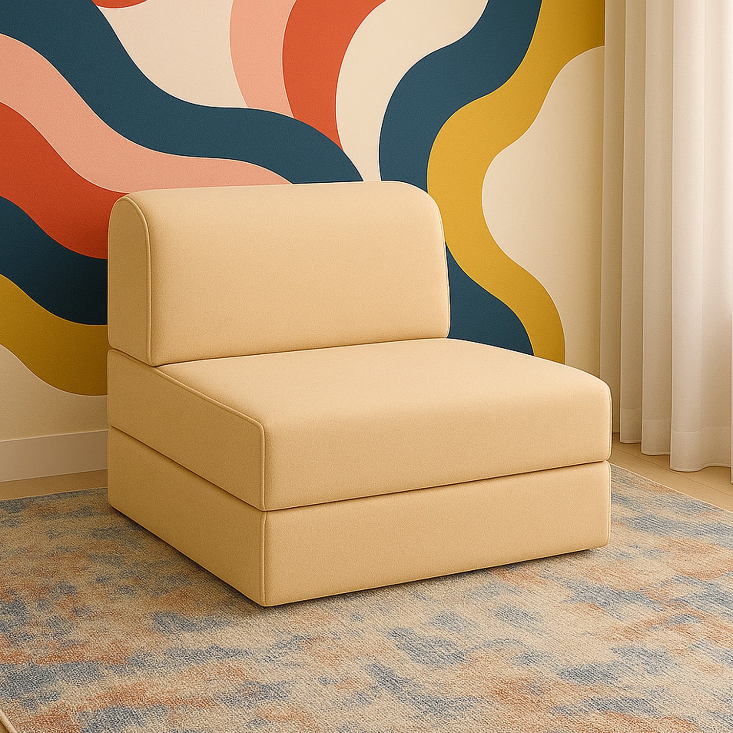 Magic Katlanır Yataklı Koltuk Tek Kişilik - Bej