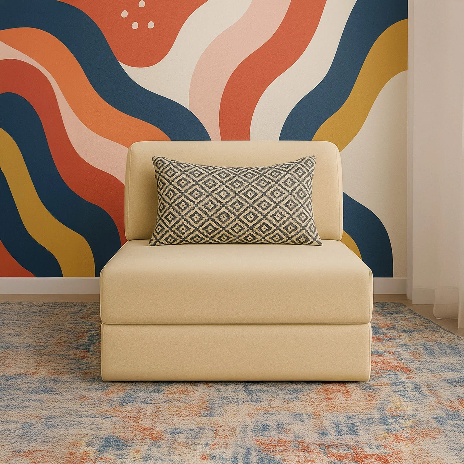 Magic Katlanır Yataklı Koltuk Tek Kişilik - Bej