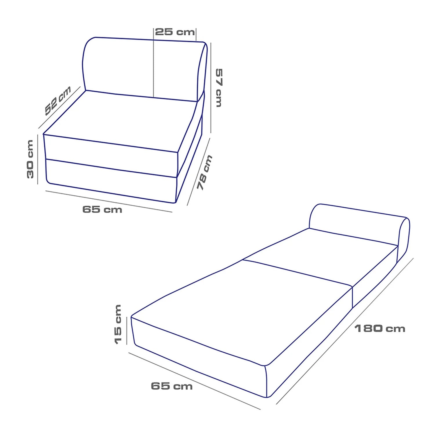 Magic Katlanır Yataklı Koltuk Tek Kişilik - Bej