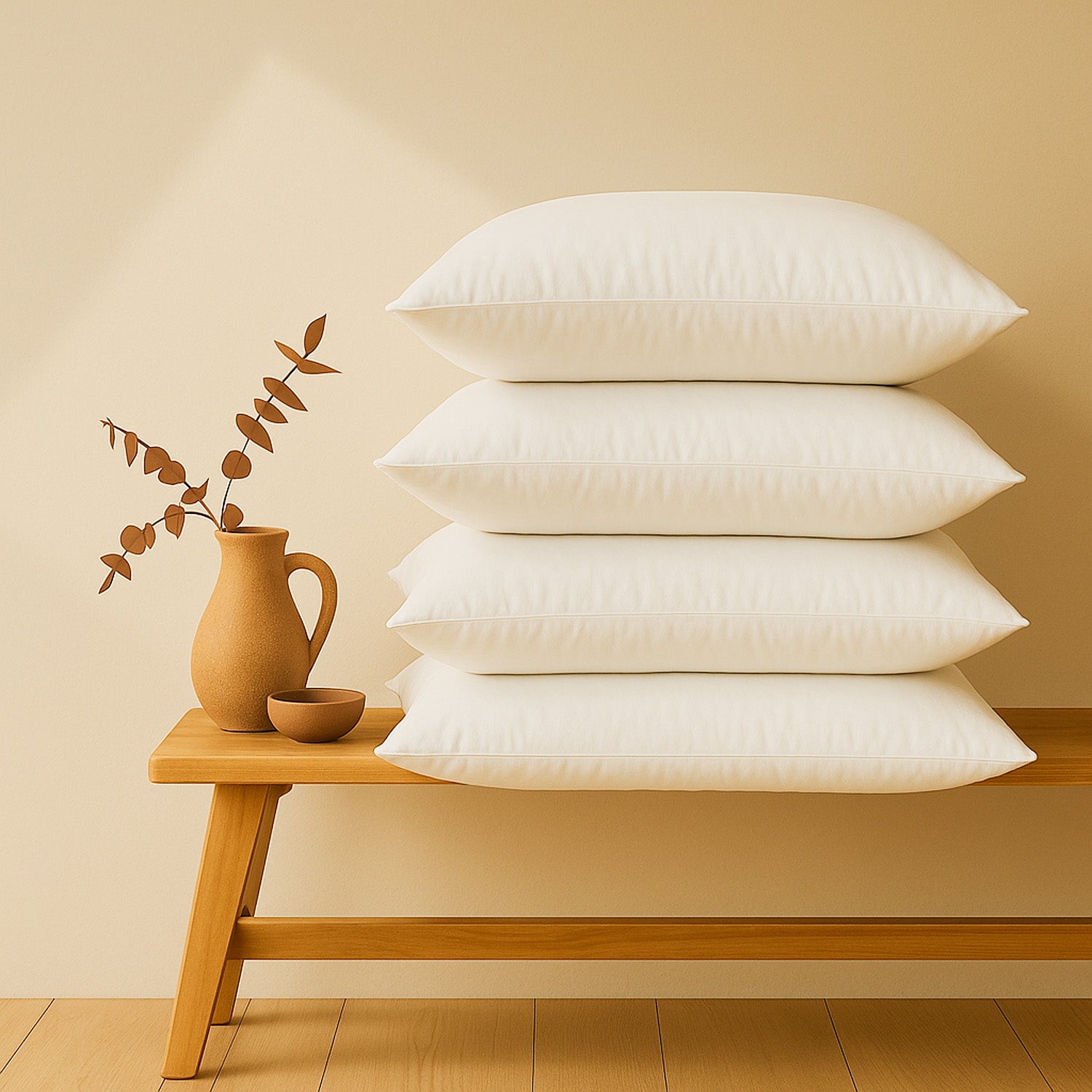 Microfiber Ultra 4 Adet Dolgulu Yumuşak Yüksek Antialerjik Yastık 50x70 cm