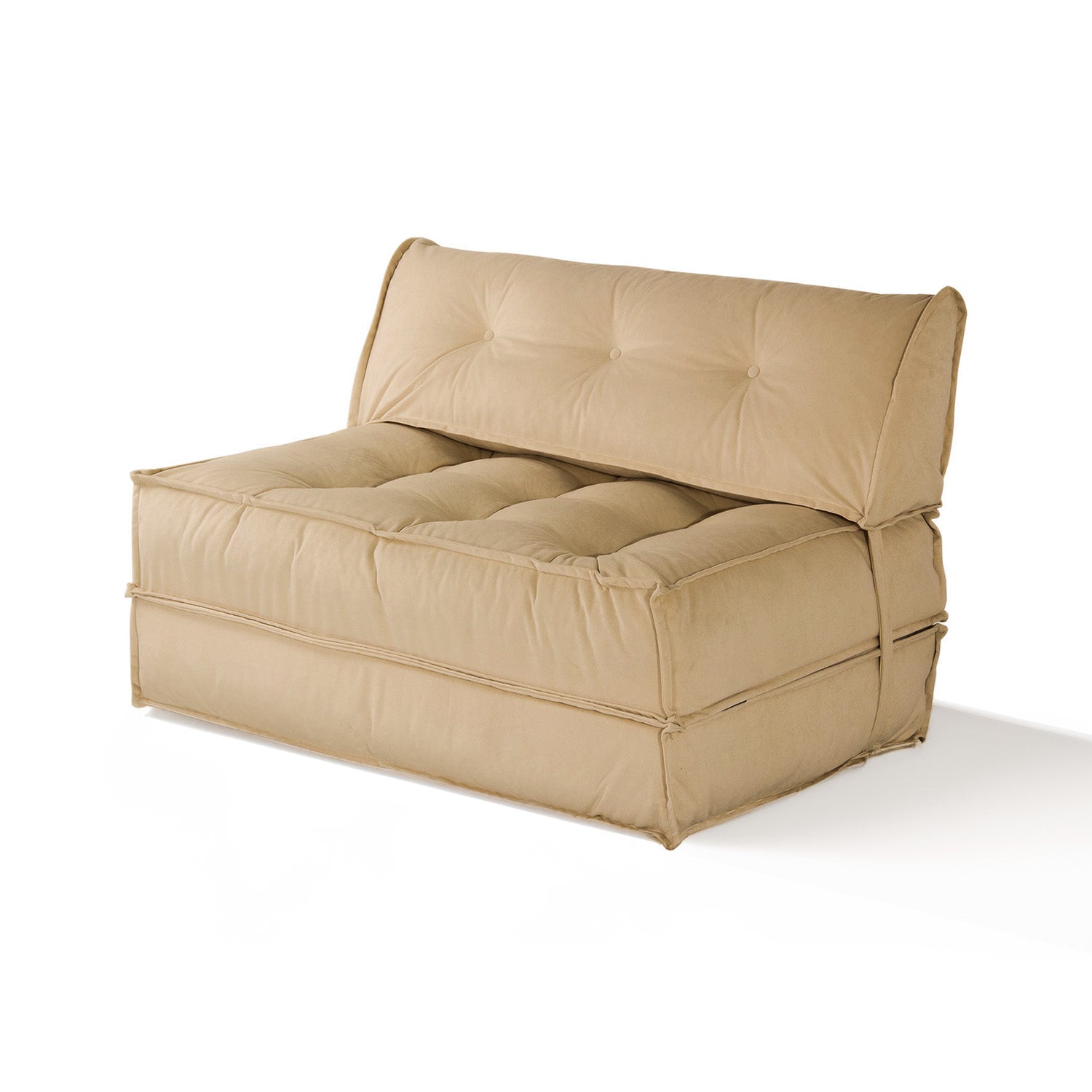 Mocca Çift Kişilik Katlanır Yatak Uzanma Koltuğu Bej