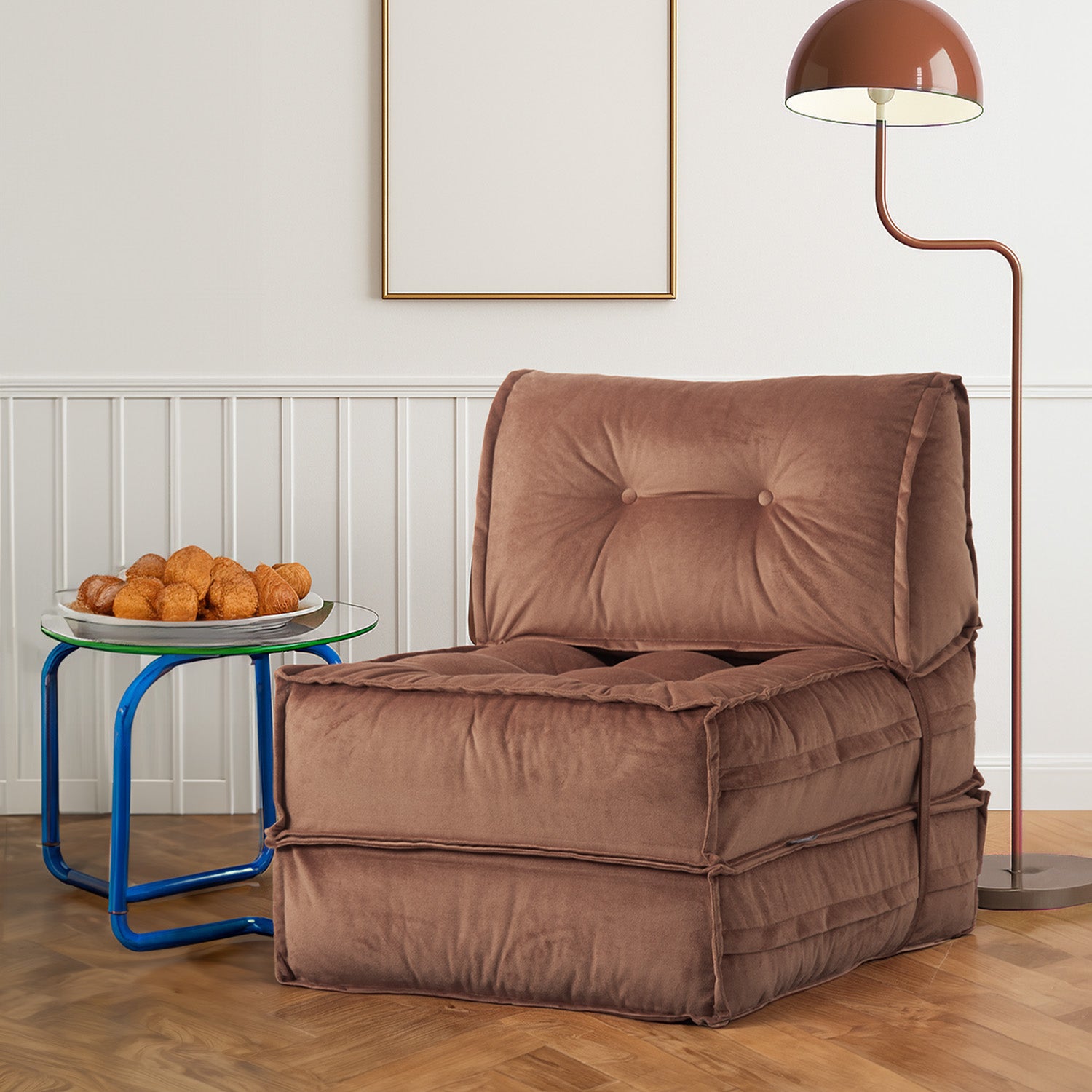 Mocca Katlanır Yatak Uzanma Koltuğu Sütlü Kahve