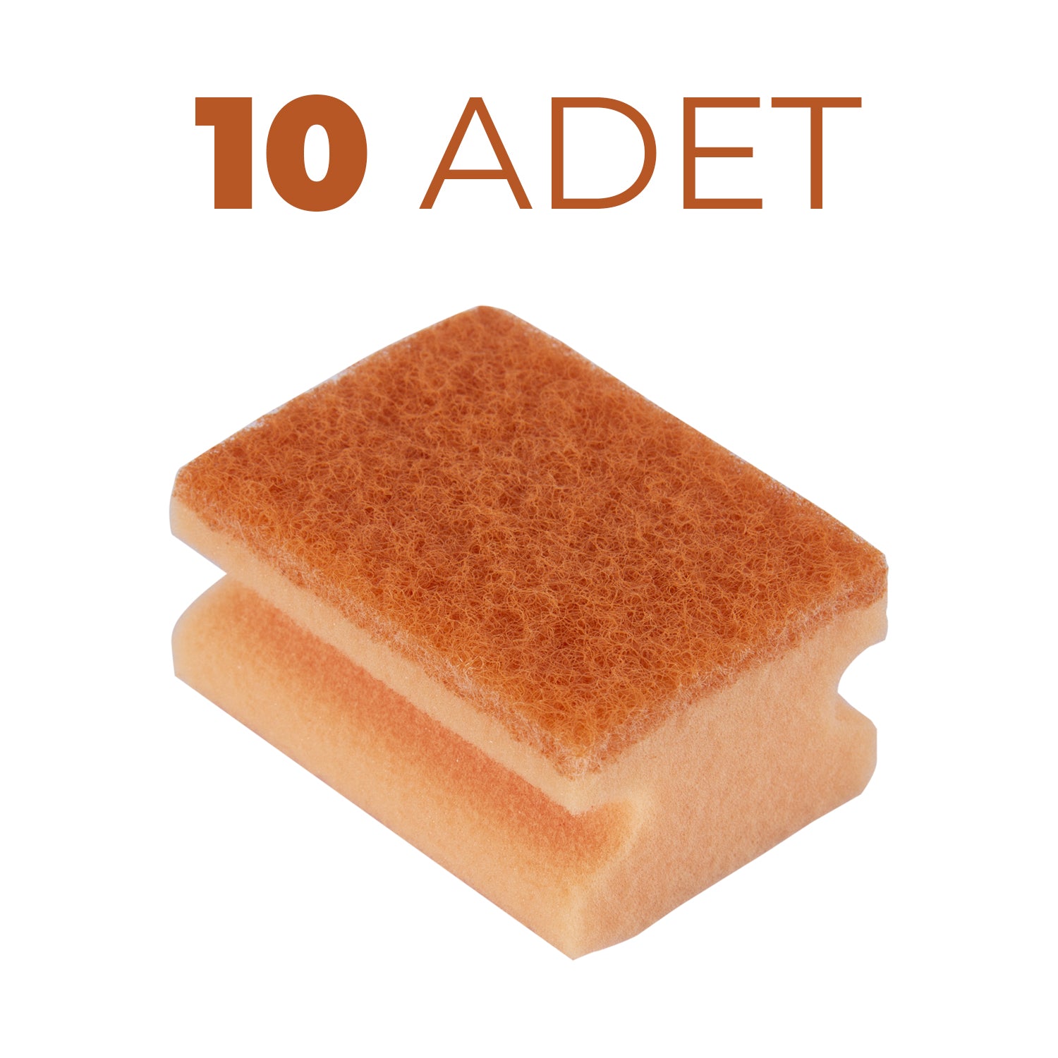 Everklean Set Oluklu Sünger 10'lu Turuncu