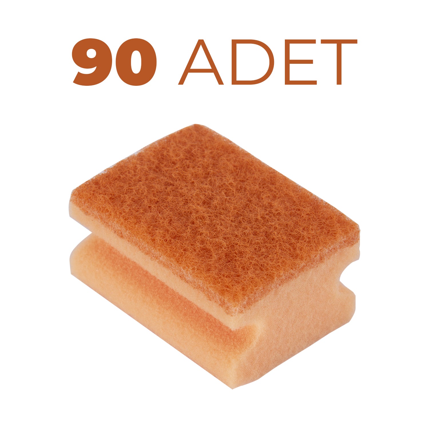 Everklean Set Oluklu Sünger 90'lı Turuncu