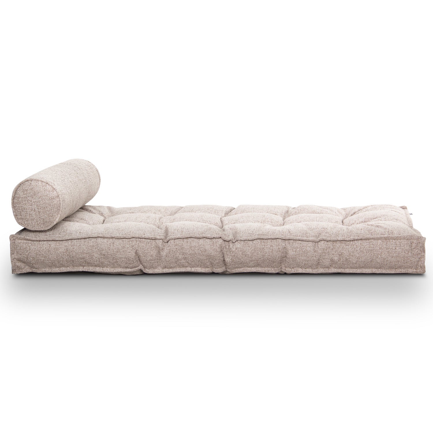 Sofa Buklet Kapitoneli Yer-Sedir Minderi - Açık Kahverengi