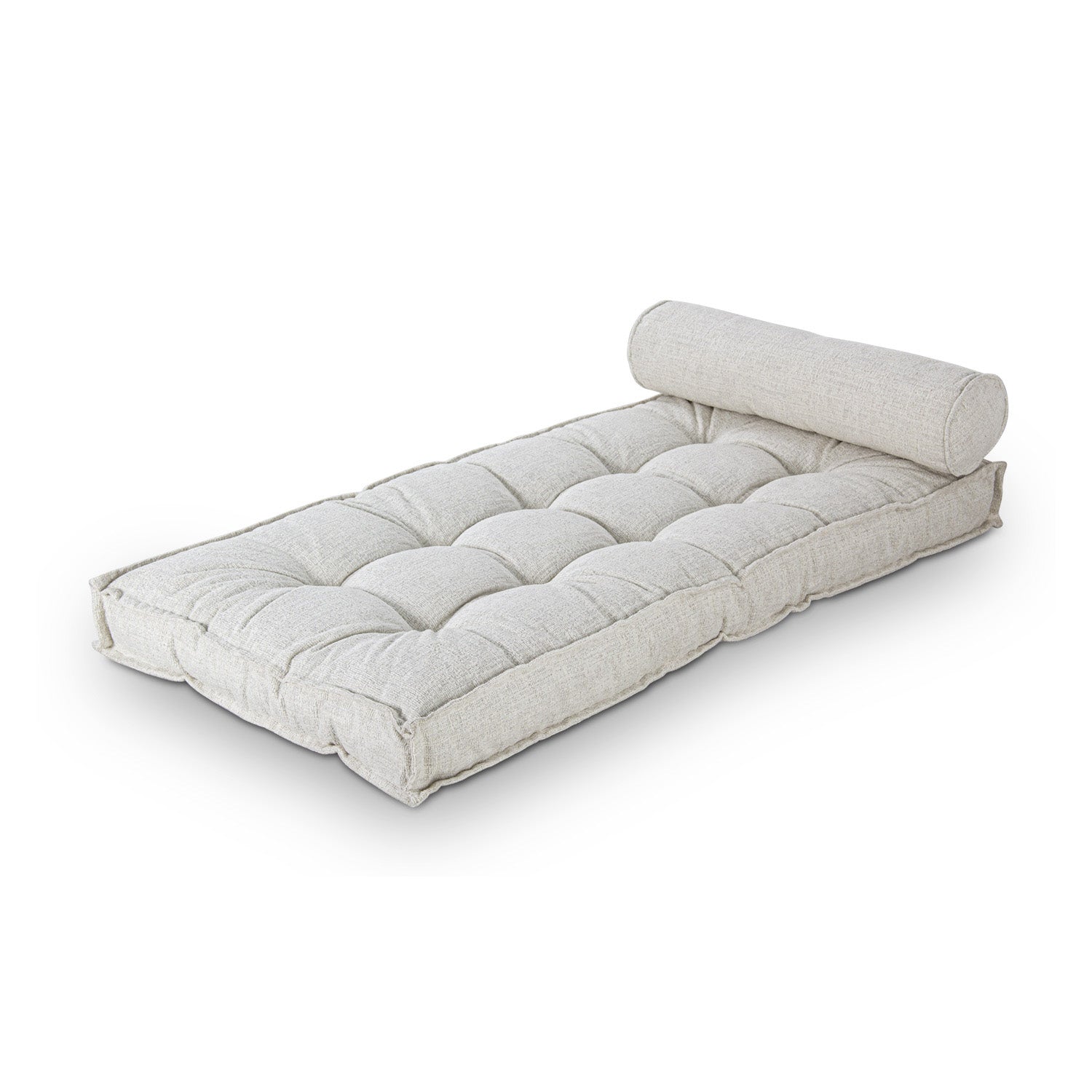 Sofa Buklet Kapitoneli Yer-Sedir Minderi - Beyaz