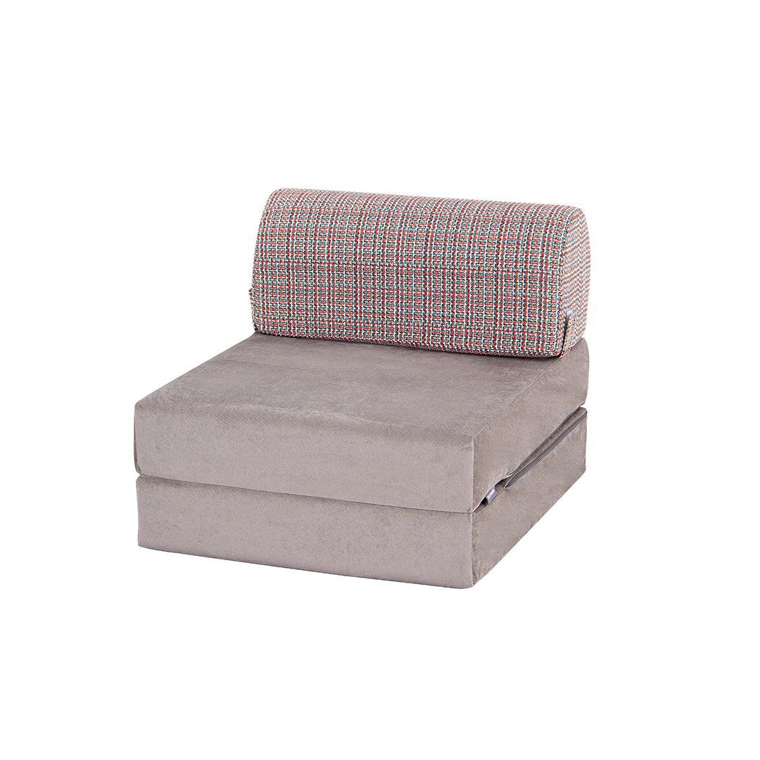 Magic Katlanır Yataklı Koltuk Tek Kişilik 2 Renkli Açık Gri - Desenli