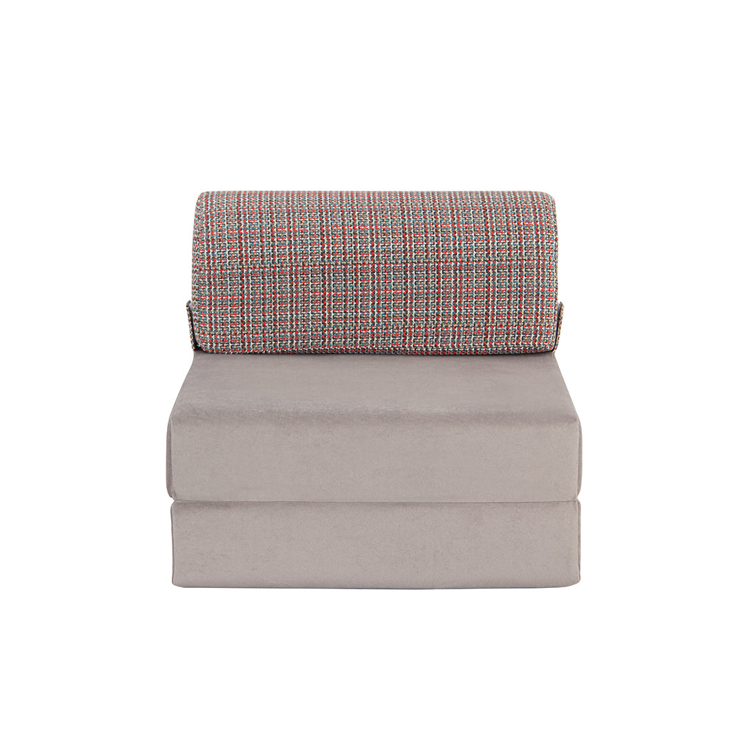 Magic Katlanır Yataklı Koltuk Tek Kişilik 2 Renkli Açık Gri - Desenli