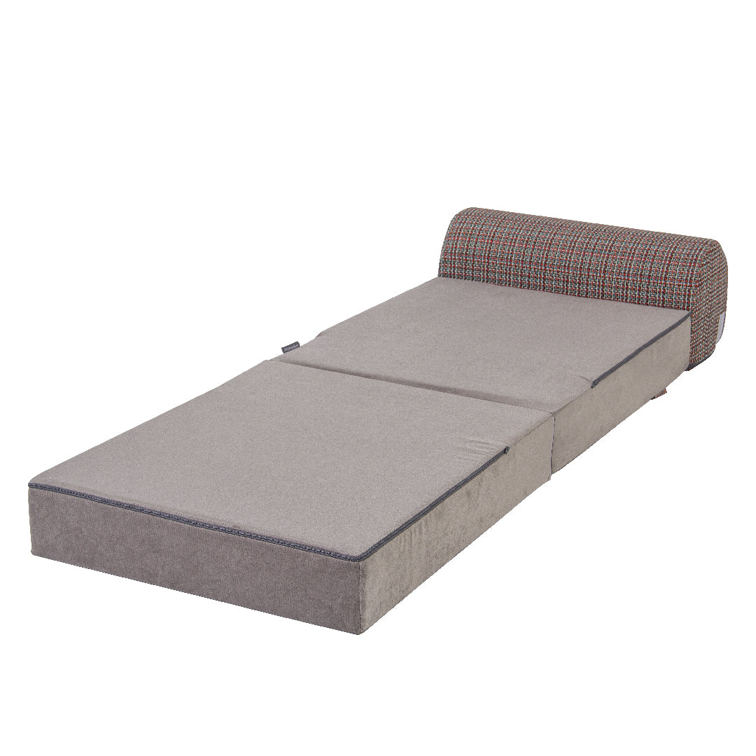 Magic Katlanır Yataklı Koltuk Tek Kişilik 2 Renkli Açık Gri - Desenli