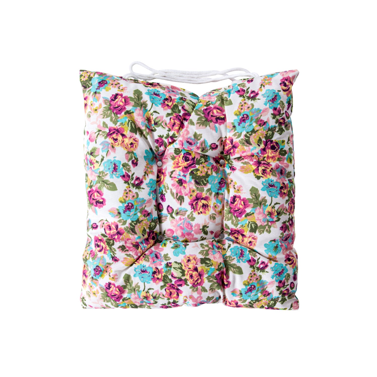 Homedius Lilia Sandalye Minderi 38 x 38 cm Pembe Çiçekli