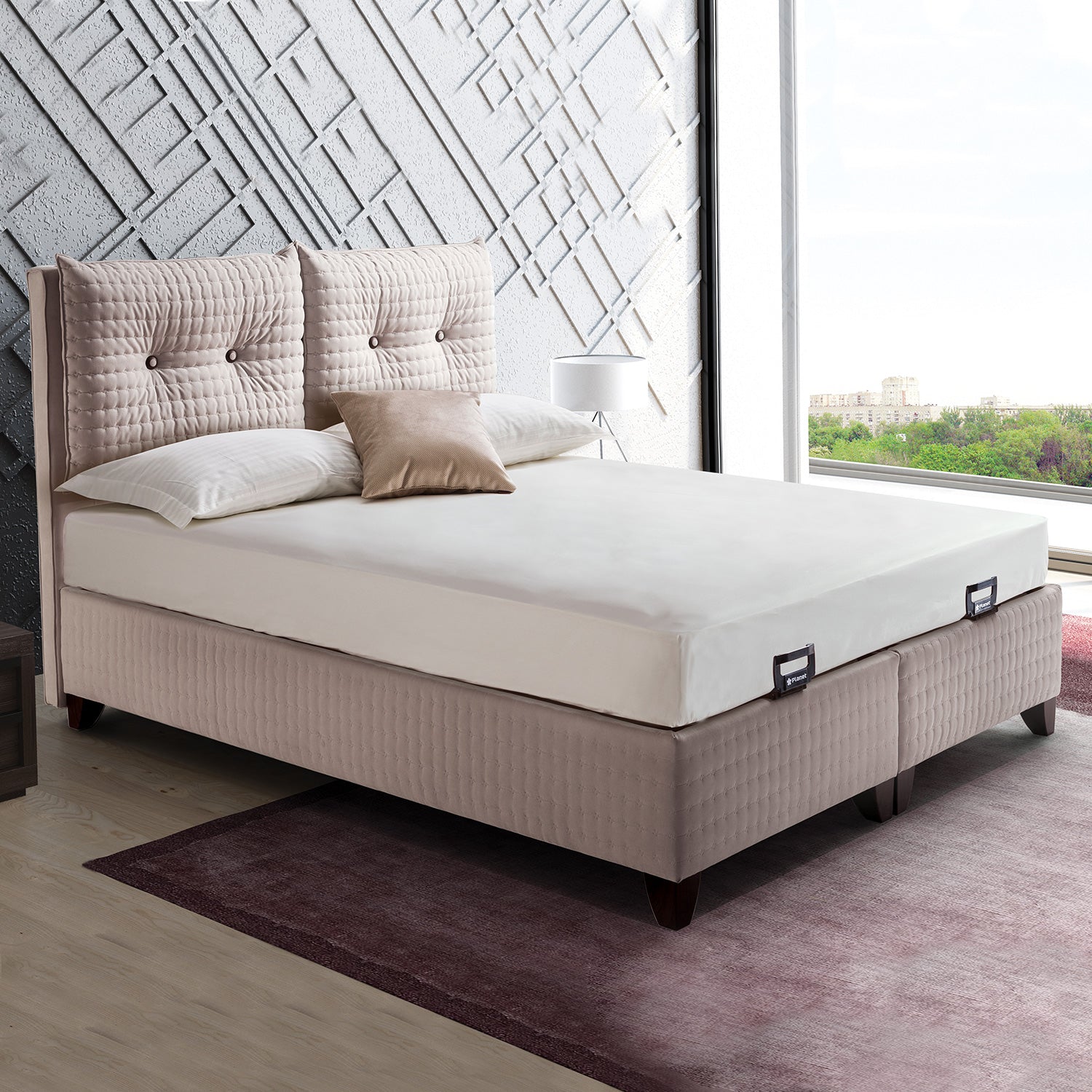 Elastica Sandıklı Baza Krem 140x200 cm